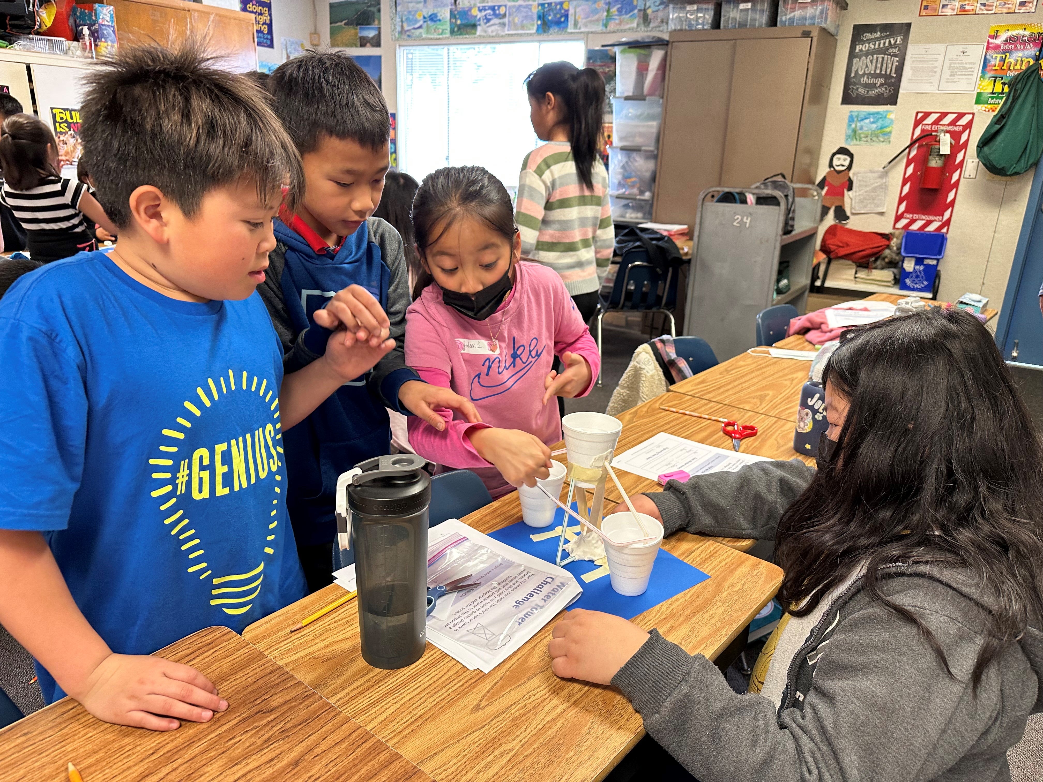 Education Team Facilitates “Water Tower Challenge” STEAM Activity During National Engineers Week